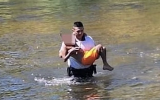 Dramático rescate: un policía le salvó la vida a un nene de 11 años que se ahogaba en un río